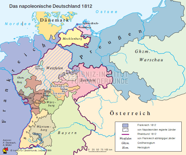 Das napoleonische Deutschland. 1812  Nationalatlas - Archiv